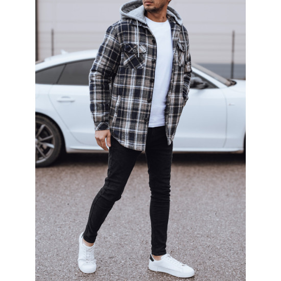 Vyriška pilka striukė su gobtuvu Endrik Vyriškos Striukės ir Paltai