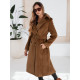Moteriškas rudas žieminis paltas Gino Moteriškos striukės