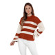 Moteriškas raudonas/baltas megztinis Tango