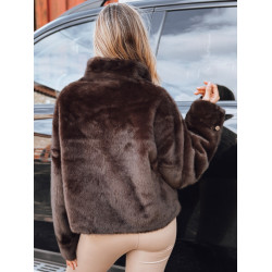 Sieviešu tumši brūns īss kažociņš Ariel