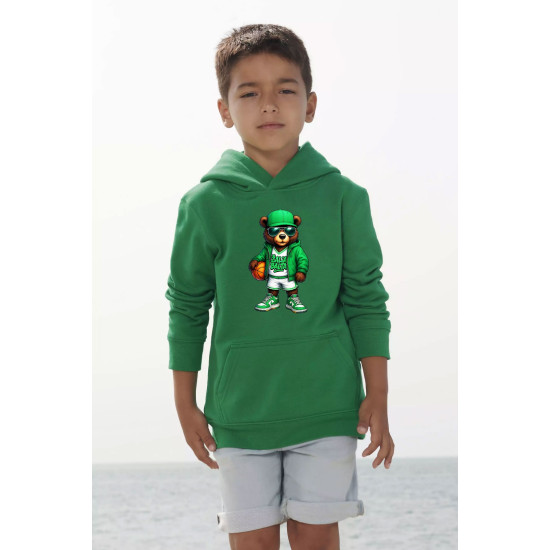 Children's green sweatshirt Bear with ball Jumpers for children