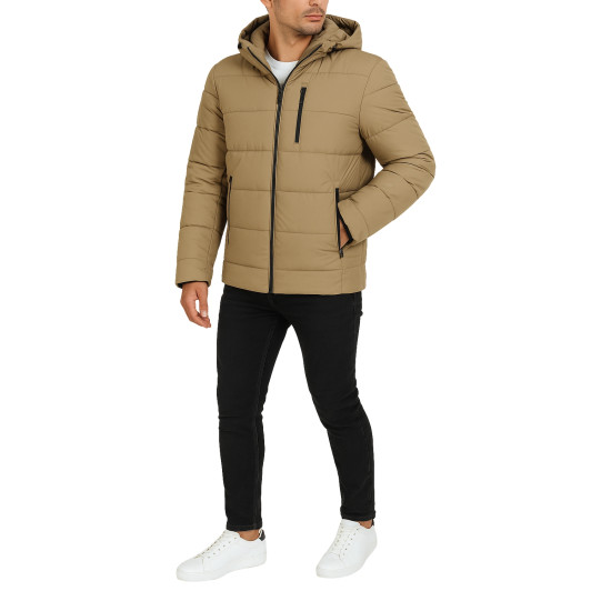 Vyriška žieminė šviesiai rudos spalvos striukė Nevan Žieminės striukės