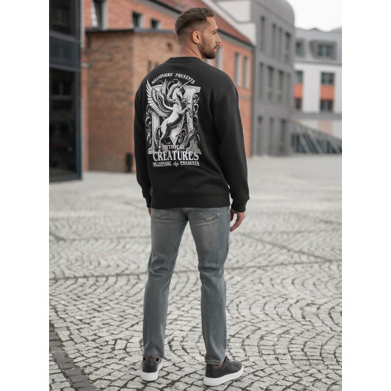 Vyriškas juodas džemperis be gobtuvu Mafia Džemperiai su užrašais