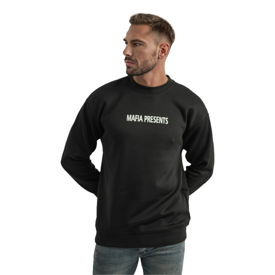 Vyriškas juodas džemperis be gobtuvu Mafia Džemperiai su užrašais