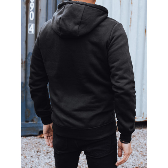 Vyriškas juodas džemperis su gobtuvu Best Icon Džemperiai su užrašais