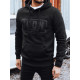 Vyriškas juodas pašiltintas džemperis Icon Džemperiai su užrašais