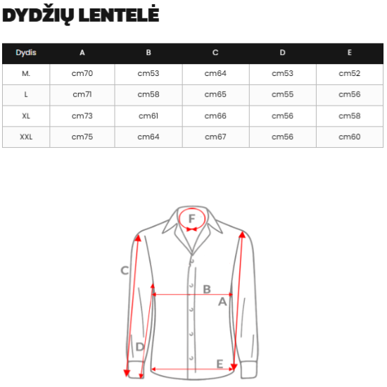 Vyriški balti taškuoti marškiniai Royal Marškiniai