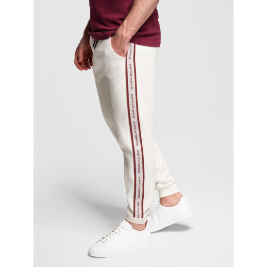 Męskie spodnie casual w kolorze brązowym Performance Spodnie casualowe