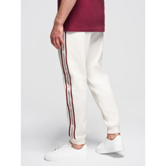 Męskie spodnie casual w kolorze brązowym Performance Spodnie casualowe