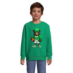 Vaikiškas žalias džemperis Meškinas su kamuoliu