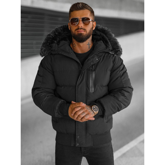 Žieminė juoda vyriška striukė Vitor O/M798Z - Akcija Žieminė juoda vyriška striukė Vitor Striukės