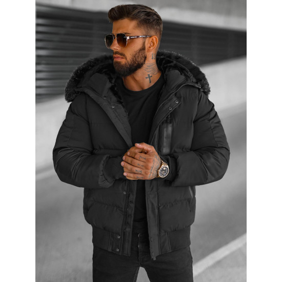 Žieminė juoda vyriška striukė Vitor O/M798Z - Akcija Žieminė juoda vyriška striukė Vitor Striukės