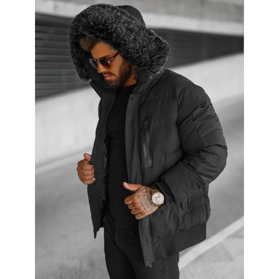 Žieminė juoda vyriška striukė Vitor O/M798Z - Akcija Žieminė juoda vyriška striukė Vitor Striukės