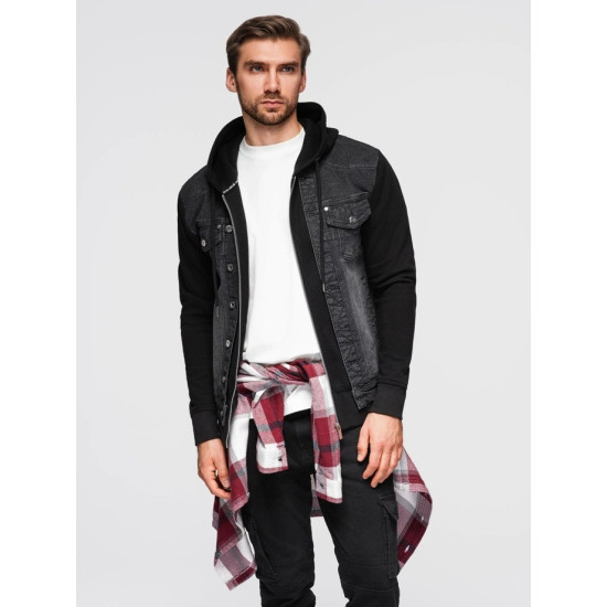 Vyriška juoda džinsinė striukė Ofen Rudeninės / Pavasarinės