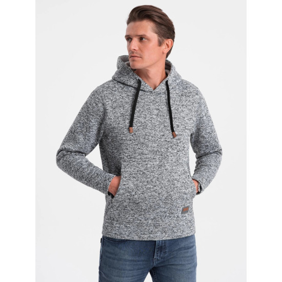 Vyriškas pilkos spalvos džemperis su gobtuvu One Džemperiai su gobtuvu