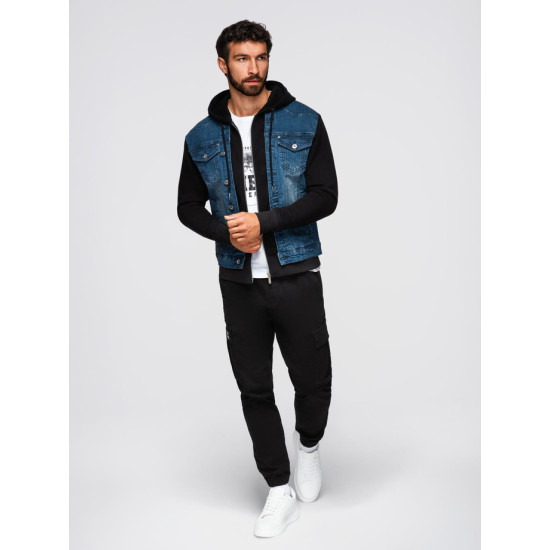 Vyriška tamsiai mėlyna džinsinė striukė Ofen Rudeninės / Pavasarinės