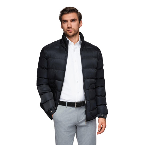 Vyriška dygsniuota juoda striukė Wudi Žieminės striukės