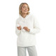 Moteriškas baltas džemperis su gobtuvu Nara