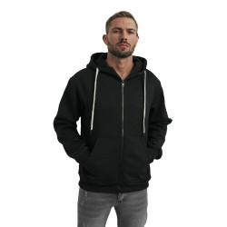 Vyriškas juodas džemperis su gobtuvu Sport