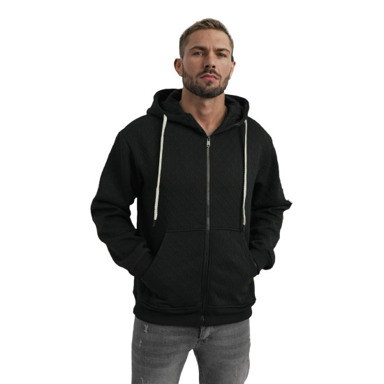 Vyriškas juodas džemperis su gobtuvu Sport Džemperiai su gobtuvu