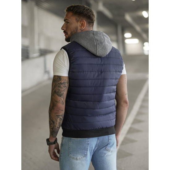 Tumši zila jaka ar kapuci Naron Vestes