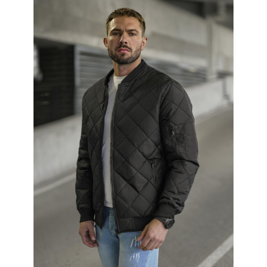 Juoda vyriška striukė su gobtuvu Lator JS/8M986/392