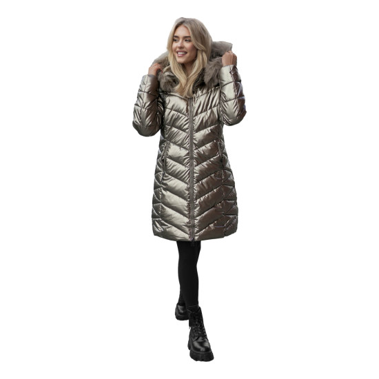 Auksinės spalvos žieminė moteriška striukė Marisa JS/16M9100/403Z - Moterims Auksinės spalvos žieminė moteriška striukė Marisa JS/16M9100/403Z