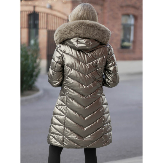 Auksinės spalvos žieminė moteriška striukė Marisa JS/16M9100/403Z - Moterims Auksinės spalvos žieminė moteriška striukė Marisa JS/16M9100/403Z