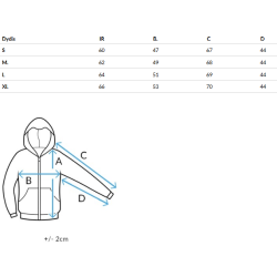 Sieviešu balts džemperis ar kapuci Alan