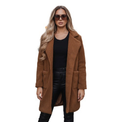 Sieviešu brūns ziemas mētelis Tara