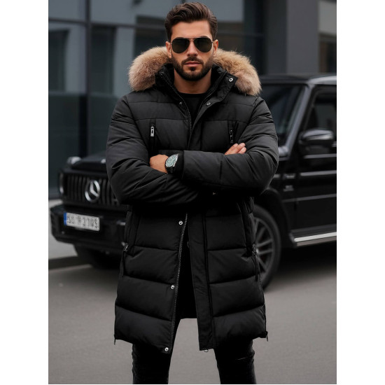 Vyriška juoda žieminė striukė Bruno JS/19M1290/392