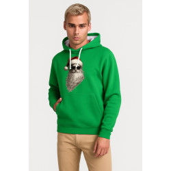 Vihreä hupullinen joulupukki