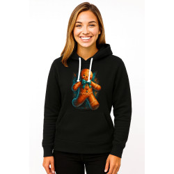 Czarny sweter z kapturem Ginger biscuit