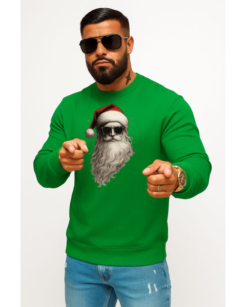 Žalias džemperis be gobtuvo Santa