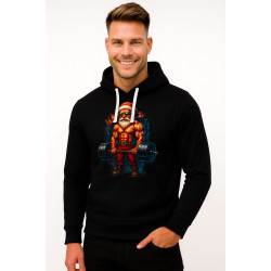 Must kapuutsiga džemper sportlik jõuluvana