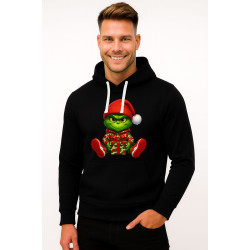 Czarny sweter z kapturem Grinch