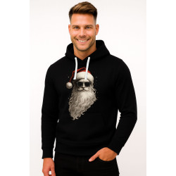 Must kapuutsiga kampsun Jõuluvana