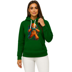 Tummanvihreä hupparihuppari Ginger biscuit