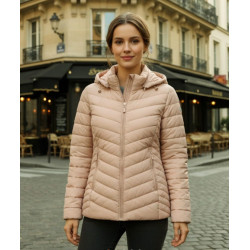 Sieviešu rozā jaka ar kapuci Enit