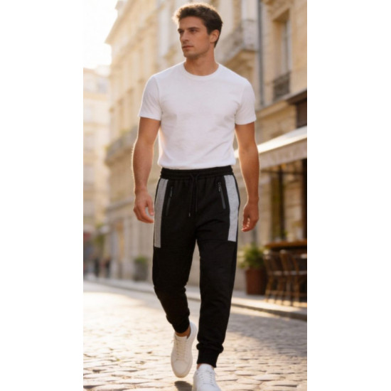 Vyriškos juodos kelnės Jackson Laisvalaikio kelnės