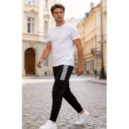 Vyriškos juodos kelnės Jackson Laisvalaikio kelnės