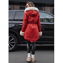 Raudona moteriška striukė Moly