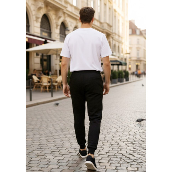 Czarne spodnie męskie Benet Spodnie casualowe