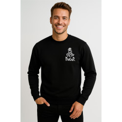 Meeste must kapuutsiga džemper Dakar (valge)