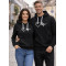 Black hooded sweatshirt Heart (white)