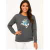 Women's gray hoodless sweater by Vytis