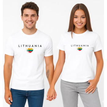 Baltų marškinėlių komplektas Lithuania (juodas)