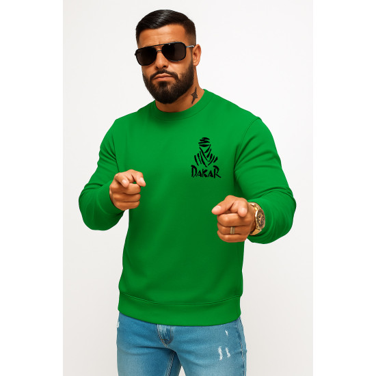 Vyriškas žalias džemperis be gobtuvo Dakar (juodas)