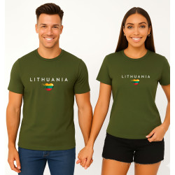 Chaki marškinėlių komplektas Lithuania (baltas)