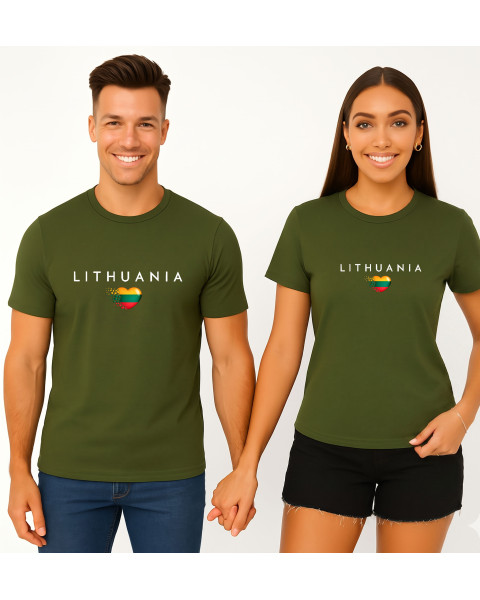Chaki marškinėlių komplektas Lithuania (baltas)